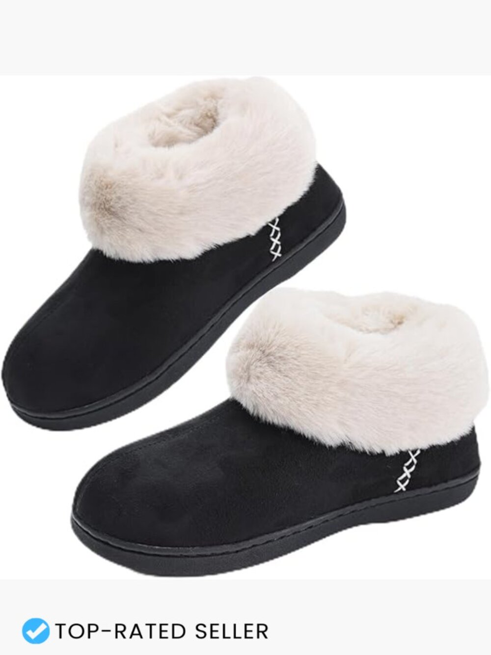 Microsuede Bootie Slippers Memory Foam Warm House Shoes Indoor Outdoor